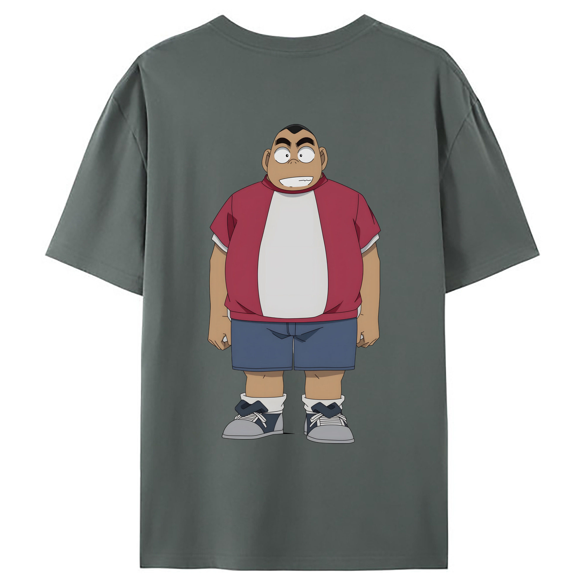 （画像用） 名探偵コナン 小嶋 元太 こじま げんた Detective Conan Kojima Genta 綿100％ メンズ半袖Tシャツ（バックプリント） 通気性